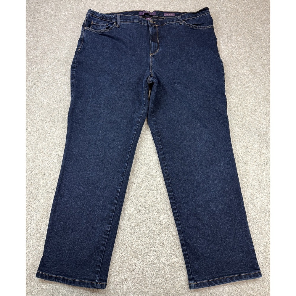 Gloria Vanderbilt Amanda Jeans Women 22W Blue Stretch Straigh Leg Normcore 44x29
